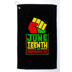 Juneteenth Celebrate African Independence Day Gift Platinum Collection Golf Towel