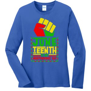 Juneteenth Celebrate African Independence Day Gift Ladies Long Sleeve Shirt