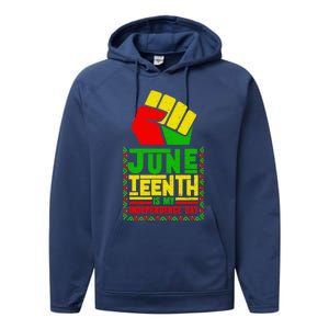 Juneteenth Celebrate African Independence Day Gift Performance Fleece Hoodie