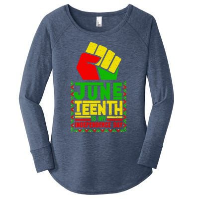 Juneteenth Celebrate African Independence Day Gift Women's Perfect Tri Tunic Long Sleeve Shirt