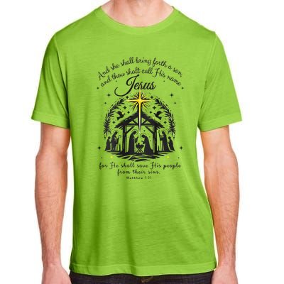 Jesus Christmas And She Shall Bring Forth A Son Adult ChromaSoft Performance T-Shirt