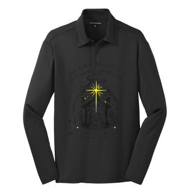 Jesus Christmas And She Shall Bring Forth A Son Silk Touch Performance Long Sleeve Polo