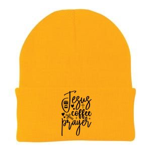 Jesus Coffee And Prayer Christian Catholic Christ Knit Cap Winter Beanie