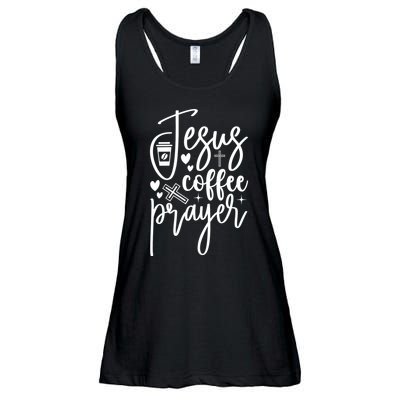 Jesus Coffee And Prayer Christian Catholic Christ Ladies Essential Flowy Tank