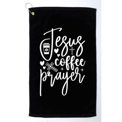 Jesus Coffee And Prayer Christian Catholic Christ Golf Towel
