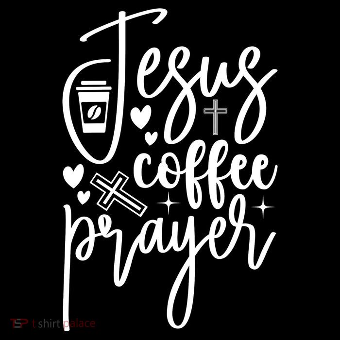 Jesus Coffee And Prayer Christian Catholic Christ Kids T-Shirt