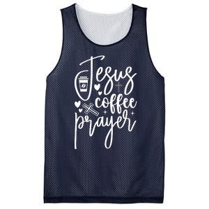 Jesus Coffee And Prayer Christian Catholic Christ Mesh Reversible Basketball Jersey Tank