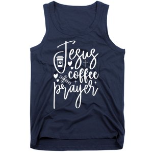 Jesus Coffee And Prayer Christian Catholic Christ Tank Top