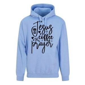 Jesus Coffee And Prayer Christian Catholic Christ Unisex Surf Hoodie