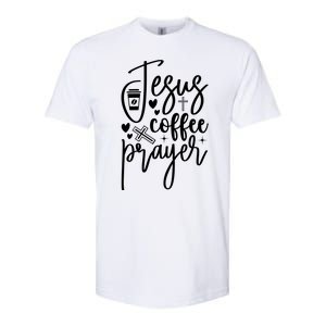 Jesus Coffee And Prayer Christian Catholic Christ Softstyle CVC T-Shirt