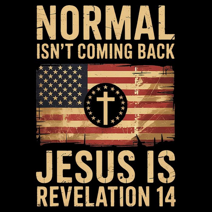 Jesus Christian American Flag Revelation 14 USA Impact Tech Backpack