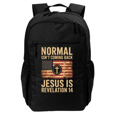 Jesus Christian American Flag Revelation 14 USA Backpack