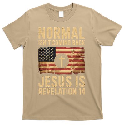 Jesus Christian American Flag Revelation 14 USA T-Shirt