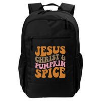Jesus Christ And Pumpkin Spice Retro Groovy Christianity Backpack