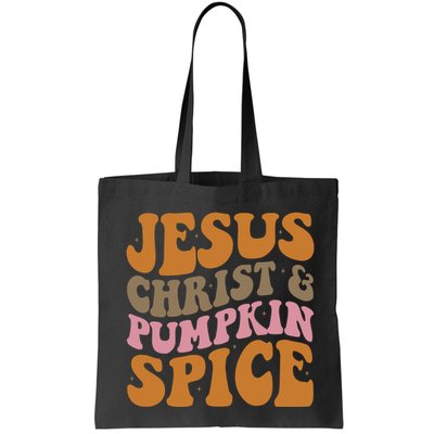 Jesus Christ And Pumpkin Spice Retro Groovy Christianity Bag