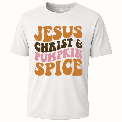 Jesus Christ And Pumpkin Spice Retro Groovy Christianity Performance Shirt