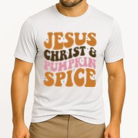 Jesus Christ And Pumpkin Spice Retro Groovy Christianity Cooling Performance Crew T-Shirt