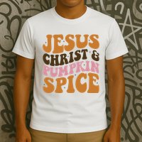 Jesus Christ And Pumpkin Spice Retro Groovy Christianity T-Shirt