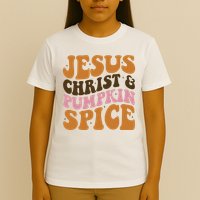 Jesus Christ And Pumpkin Spice Retro Groovy Christianity T-Shirt