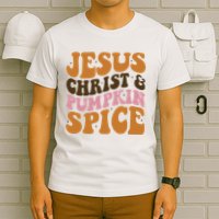 Jesus Christ And Pumpkin Spice Retro Groovy Christianity T-Shirt
