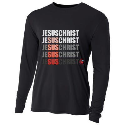 Jesus Christ Among Us Cooling Performance Long Sleeve Crew