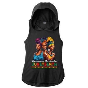 Juneteenth Celebrate African American Freedom Day Ladies PosiCharge Tri-Blend Wicking Draft Hoodie Tank