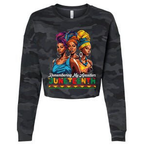 Juneteenth Celebrate African American Freedom Day Cropped Pullover Crew