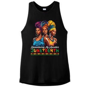 Juneteenth Celebrate African American Freedom Day Ladies PosiCharge Tri-Blend Wicking Tank