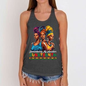 Juneteenth Celebrate African American Freedom Day Women's Knotted Racerback Tank