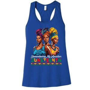 Juneteenth Celebrate African American Freedom Day Women's Racerback Tank