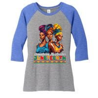 Juneteenth Celebrate African American Freedom Day Women's Tri-Blend 3/4-Sleeve Raglan Shirt