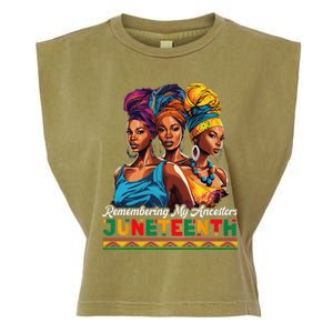 Juneteenth Celebrate African American Freedom Day Garment-Dyed Women's Muscle Tee