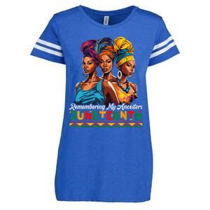 Juneteenth Celebrate African American Freedom Day Enza Ladies Jersey Football T-Shirt