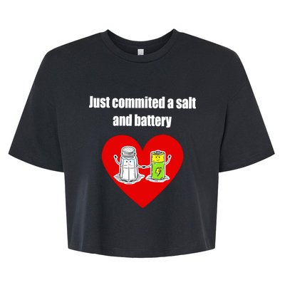 Just Commited A Salt And Battery Bella+Canvas Jersey Crop Tee