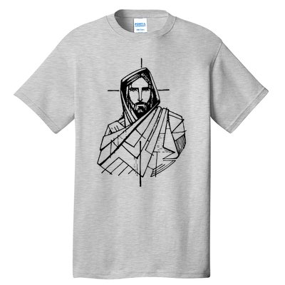 Jesus Christ And A Cross Tall T-Shirt