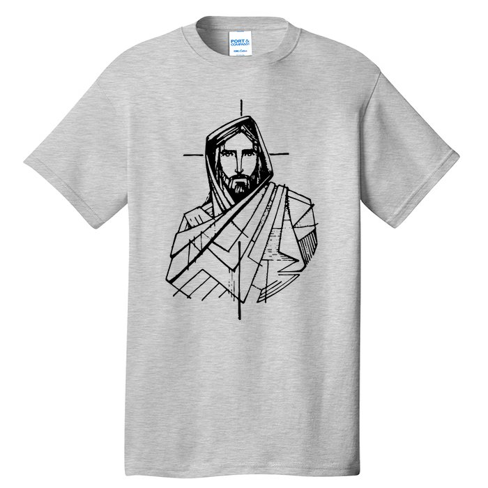 Jesus Christ And A Cross Tall T-Shirt