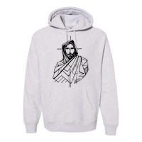 Jesus Christ And A Cross Premium Hoodie