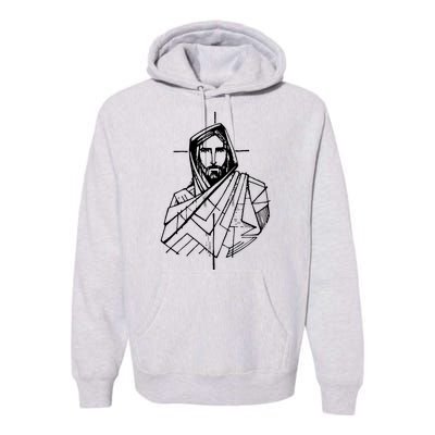 Jesus Christ And A Cross Premium Hoodie