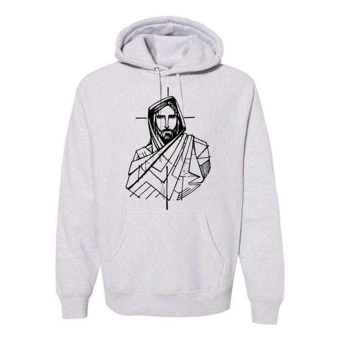 Jesus Christ And A Cross Premium Hoodie