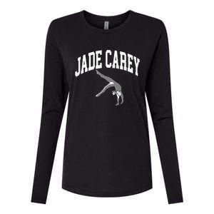 Jade Carey Athletic Womens Cotton Relaxed Long Sleeve T-Shirt