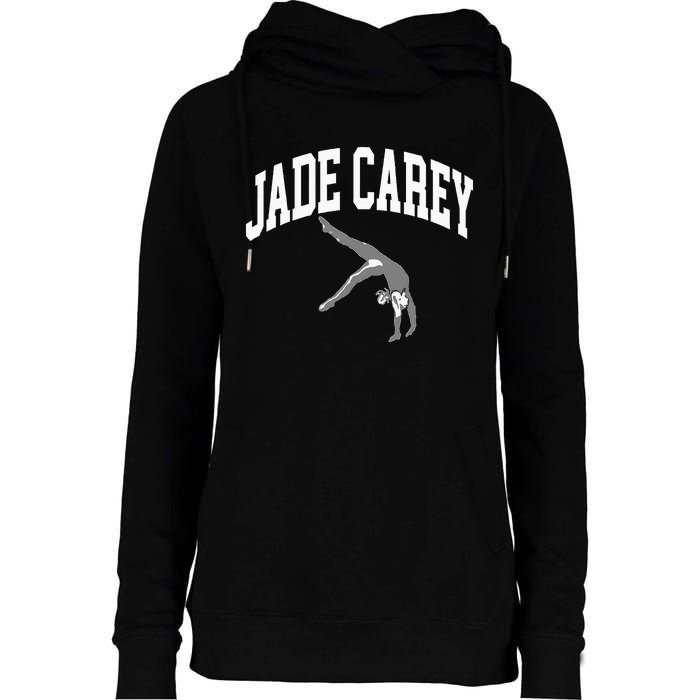 Jade Carey Athletic Womens Funnel Neck Pullover Hood