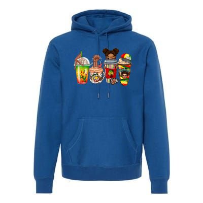 Juneteenth Coffee African Black Freedom Day Gift Premium Hoodie