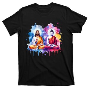 Jesus Christ And Buddha Meditating T-Shirt