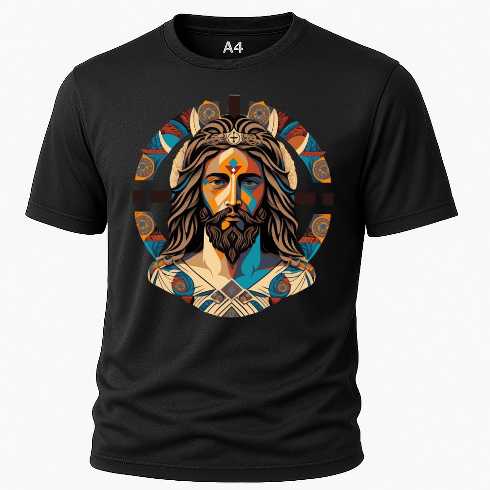 Jesus Christ Art Cooling Performance Crew T-Shirt