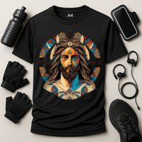 Jesus Christ Art Cooling Performance Crew T-Shirt