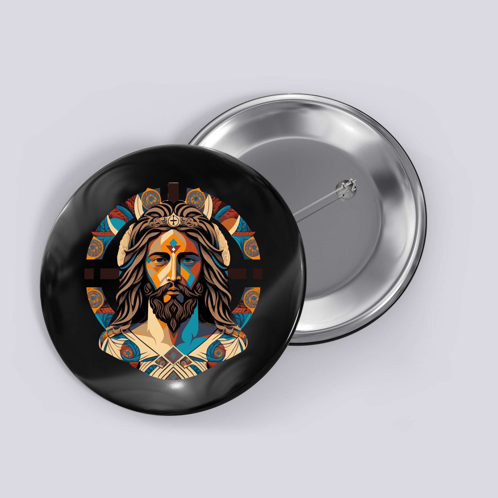 Jesus Christ Art Button