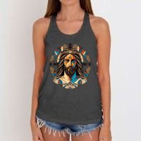 Jesus Christ Art Women's Knotted Racerback Tank