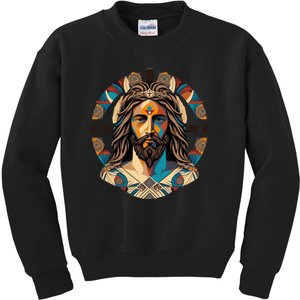 Jesus Christ Art Kids Sweatshirt