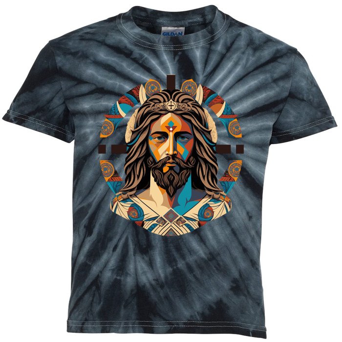 Jesus Christ Art Kids Tie-Dye T-Shirt