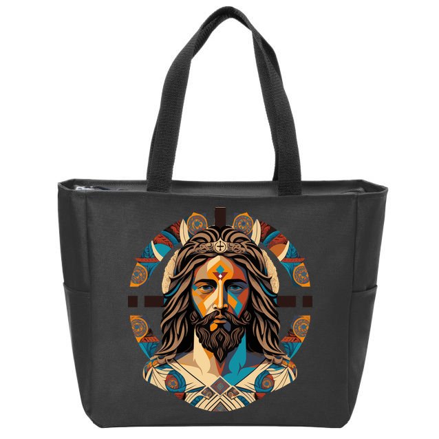 Jesus Christ Art Zip Tote Bag